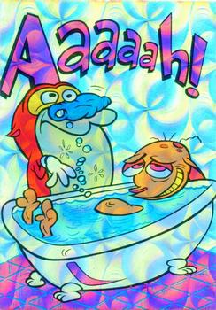 1994 Topps The Ren & Stimpy Show All Prismatic #45 Aaaaah Front