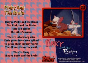 1995 Topps Animaniacs #33 Pinky / The Brain Back