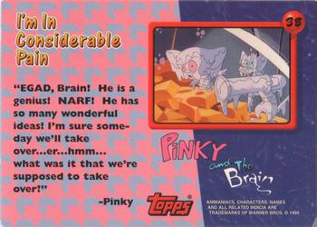 1995 Topps Animaniacs #38 I'm In Considerable pain Back
