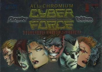1995 Topps Cyber Force All-Chromium #1 Cyberforce [Title card] Front