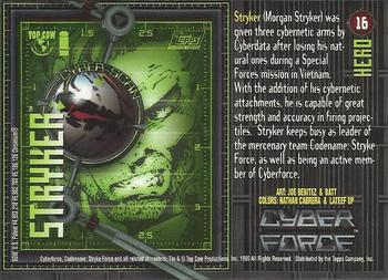 1995 Topps Cyber Force All-Chromium #16 Stryker Back