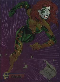 1995 Topps Cyber Force All-Chromium #18 Velocity Front