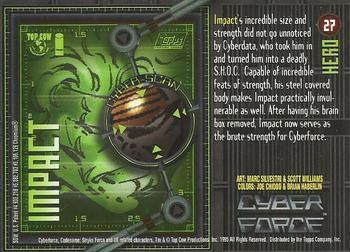 1995 Topps Cyber Force All-Chromium #27 Impact Back