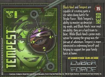1995 Topps Cyber Force All-Chromium #35 Anvil & Tempest Back