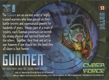 1995 Topps Cyber Force All-Chromium #53 Gunmen Back