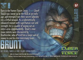 1995 Topps Cyber Force All-Chromium #67 Brunt Back