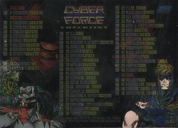 1995 Topps Cyber Force All-Chromium #72 Checklist Front