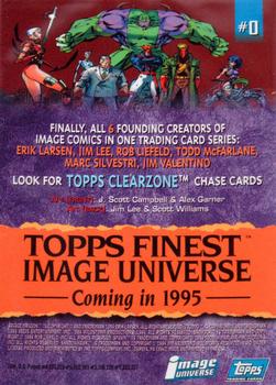 1995 Topps Finest Image Universe #0 Promo Card Back