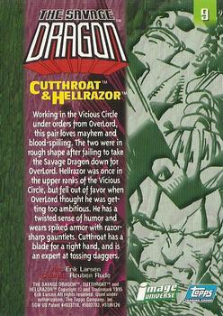1995 Topps Finest Image Universe #9 Cutthroat & Hellrazor Back