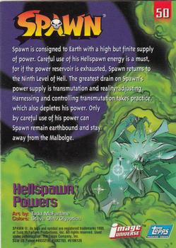 1995 Topps Finest Image Universe #50 Hellspawn Powers Back