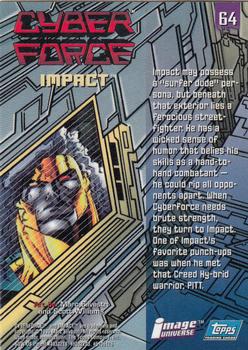 1995 Topps Finest Image Universe #64 Impact Back