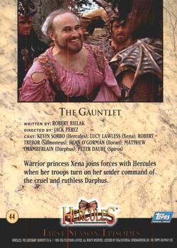 1996 Topps Hercules The Legendary Journeys #44 The Gauntlet Back