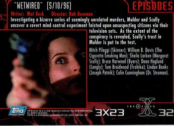 1996 Topps The X-Files Season Three #32 3X23 Wetwired Back