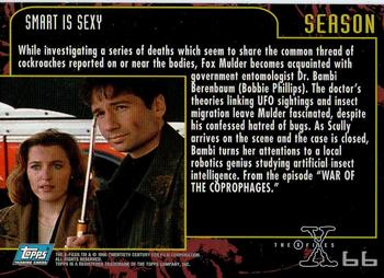 1996 Topps The X-Files Season Three #66 Smart Is Sexy Back