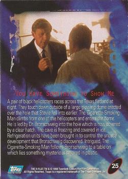 1998 Topps The X-Files: Fight the Future #25 You Have Something to Show Me Back