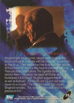 1998 Topps The X-Files: Fight the Future #33 Conrad Strughold Back