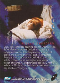 1998 Topps The X-Files: Fight the Future #41 Scully Infected Back