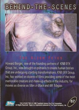1998 Topps The X-Files: Fight the Future #67 The Alien Fetus Back