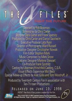 1998 Topps The X-Files: Fight the Future #71 Production Credits Back