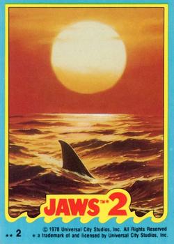 1978 Topps Jaws 2 - Stickers #2 Monarch of the Ocean! Front