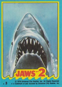 1978 Topps Jaws 2 - Stickers #3 The Jaws of Death Front
