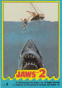 1978 Topps Jaws 2 - Stickers #5 The Monster Attacks! Front