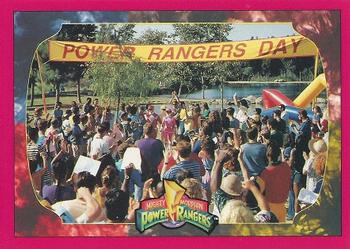 1994 Collect-A-Card Mighty Morphin Power Rangers Series 2 Retail #98 Power Rangers Day Front