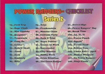 1994 Collect-A-Card Mighty Morphin Power Rangers Series 2 Retail #144 Checklist Front