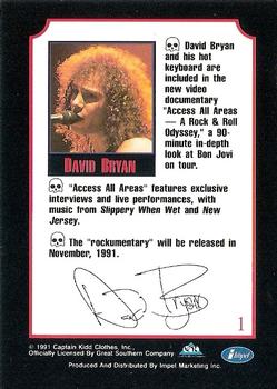 1991 Impel Mega Metal #1 David Bryan Back