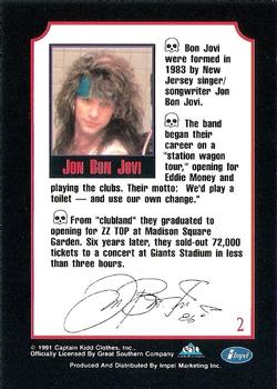 1991 Impel Mega Metal #2 Bon Jovi Back
