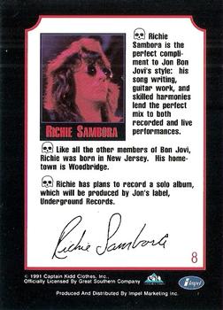 1991 Impel Mega Metal #8 Richie Sambora Back