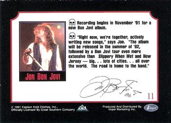 1991 Impel Mega Metal #11 Bon Jovi Back