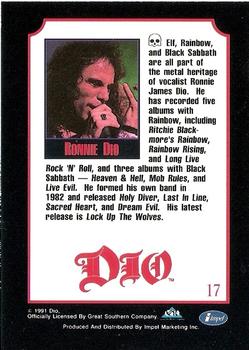 1991 Impel Mega Metal #17 Ronnie Dio Back