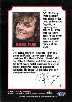 1991 Impel Mega Metal #45 Robert Plant Back