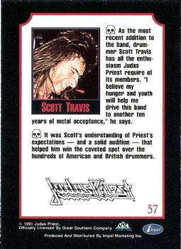 1991 Impel Mega Metal #57 Scott Travis Back