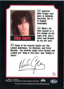 1991 Impel Mega Metal #76 Mick Cripps Back