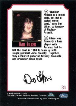1991 Impel Mega Metal #84 Dan Lilker Back