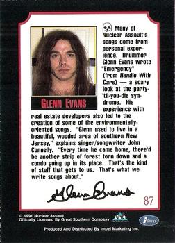 1991 Impel Mega Metal #87 Glenn Evans Back