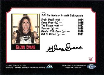 1991 Impel Mega Metal #90 Glenn Evans Back