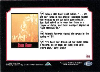1991 Impel Mega Metal #99 Skid Row Back