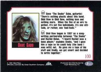 1991 Impel Mega Metal #100 Dave Sabo Back