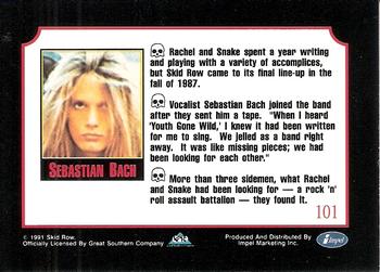 1991 Impel Mega Metal #101 Sebastian Bach Back