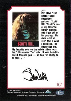 1991 Impel Mega Metal #103 Scotti Hill Back