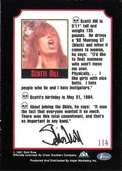 1991 Impel Mega Metal #114 Scotti Hill Back