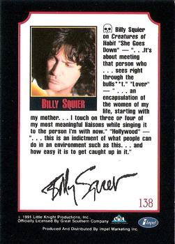 1991 Impel Mega Metal #138 Billy Squier Back