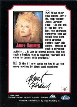 1991 Impel Mega Metal #140 Janet Gardner Back