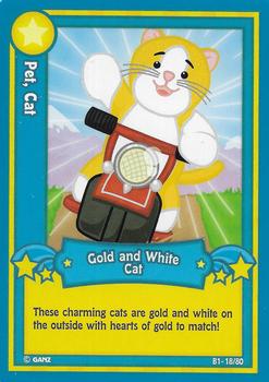 2007 Ganz Webkinz Series 1 #B1-18 Gold and White Cat Front