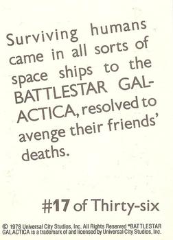 1978 Wonder Bread Battlestar Galactica #17 Colonial Movers Ship Back