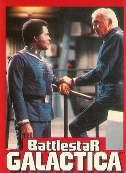 1978 Wonder Bread Battlestar Galactica #18 Commander Adama And Colonel Tigh Front