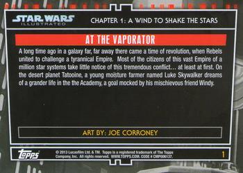 2013 Topps Star Wars Illustrated A New Hope #1 At the Vaporator Back
